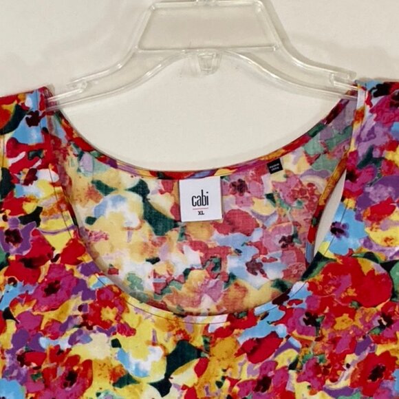 Cabi Top Racer Back Shell Pullover Colorful Design Lightweight Sleeveless SZ XL - Picture 2 of 10